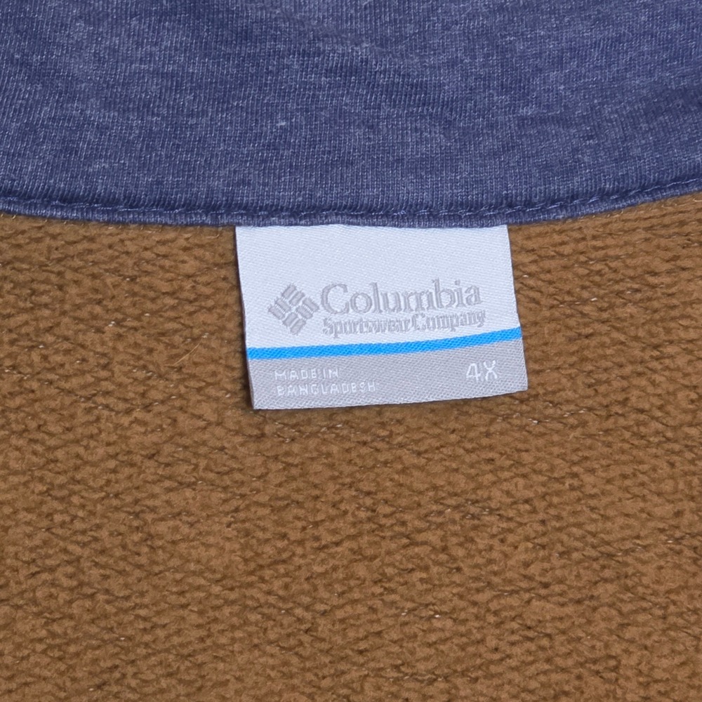 Columbia Mens 4X Brown 1/4 Zip Pullover Sweatshirt Outdoor Casual Top Fleece - Picture 4 of 6
